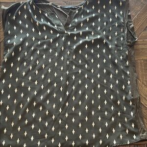 Papermoon Black and Cream Diamond Blouse